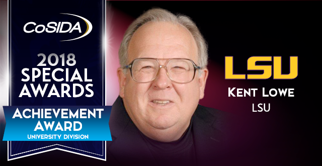 Special Awards Salute: Kent Lowe (LSU), Achievement Award - University Division